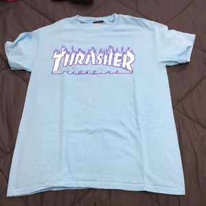 light blue thrasher shirt
